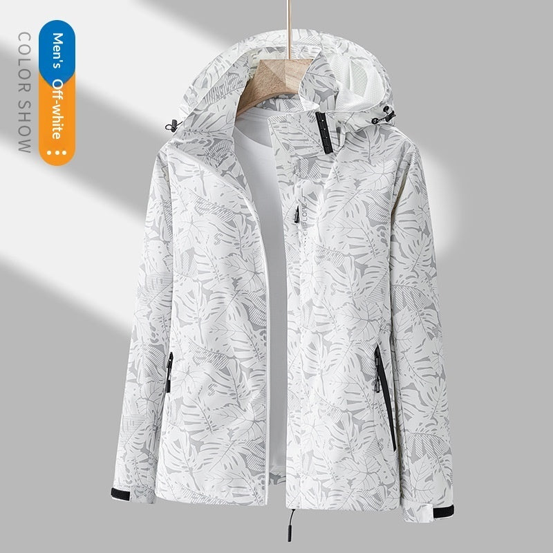 Women's Minimalist Printed Waterproof Outdoor Jacket LadyShow.Store