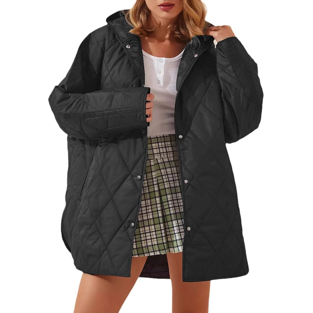 Women's Clothing Winter Mid-length Casual Loose Jacket Best YouTube Store