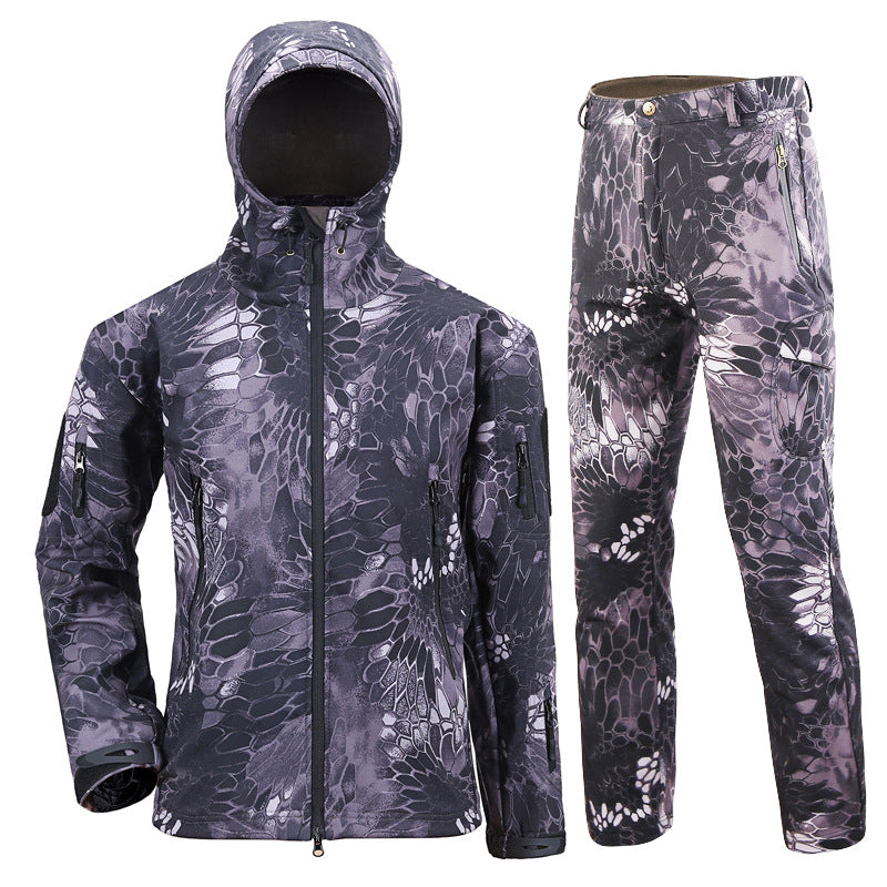 Men's Waterproof Camouflage Fishing Jacket and Pants Set Pi-Mart