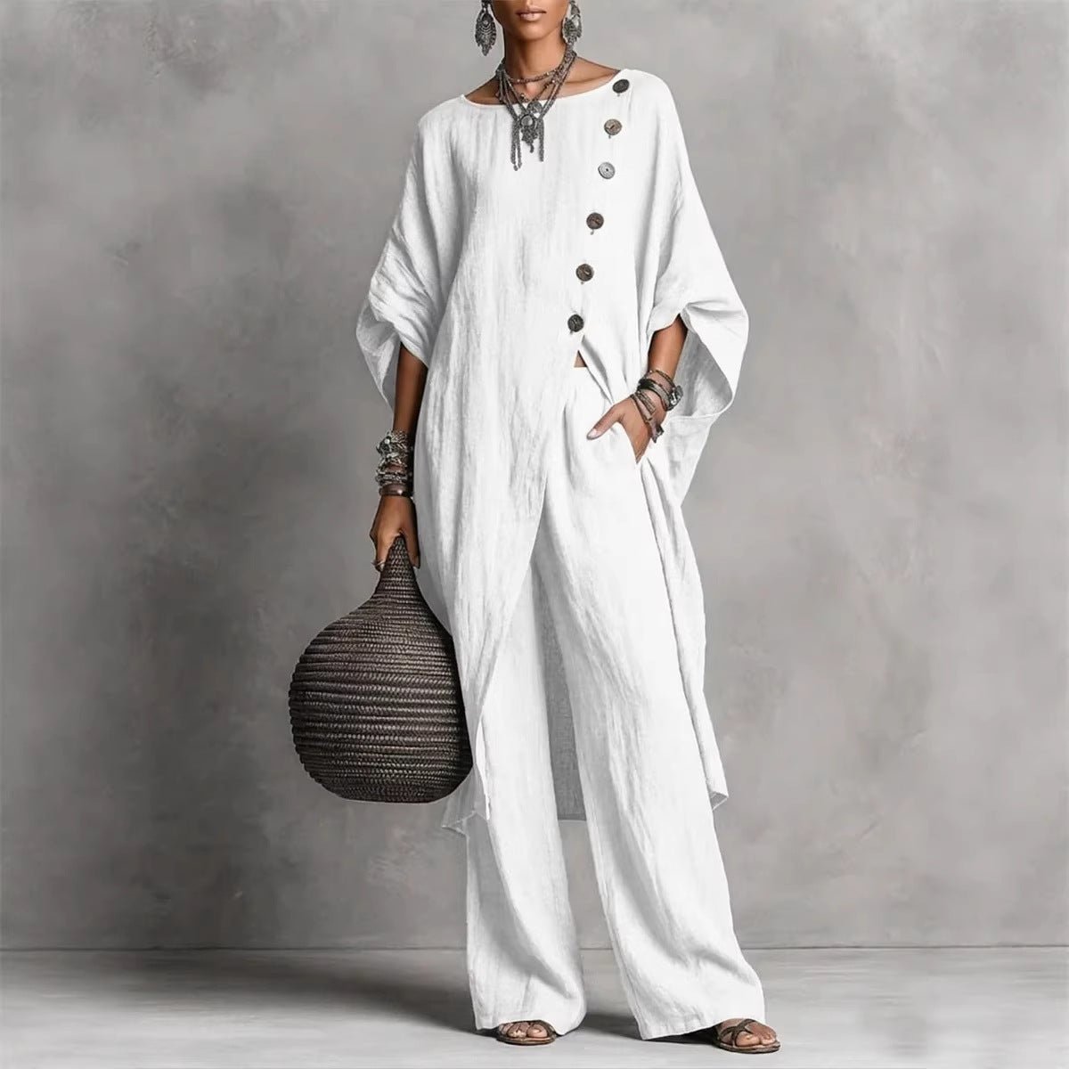 Women's Irregular Casual Shirt Set NorixaFashion.com