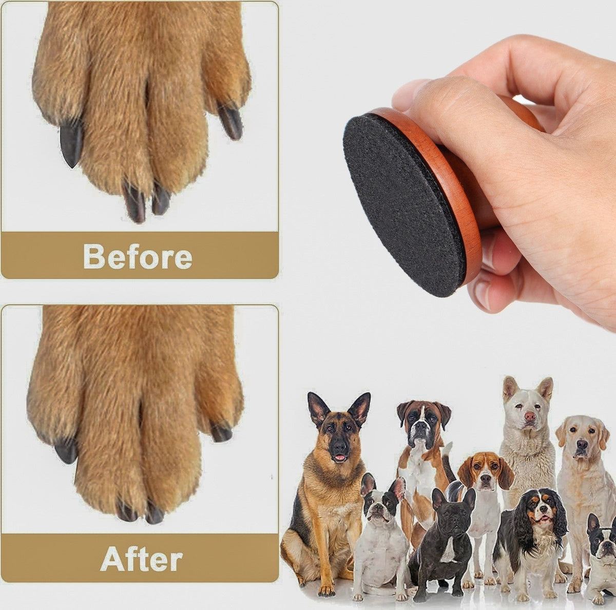 Wooden Dog Claw Grinding Removable Pet Nail Repair Board Pets Fashion