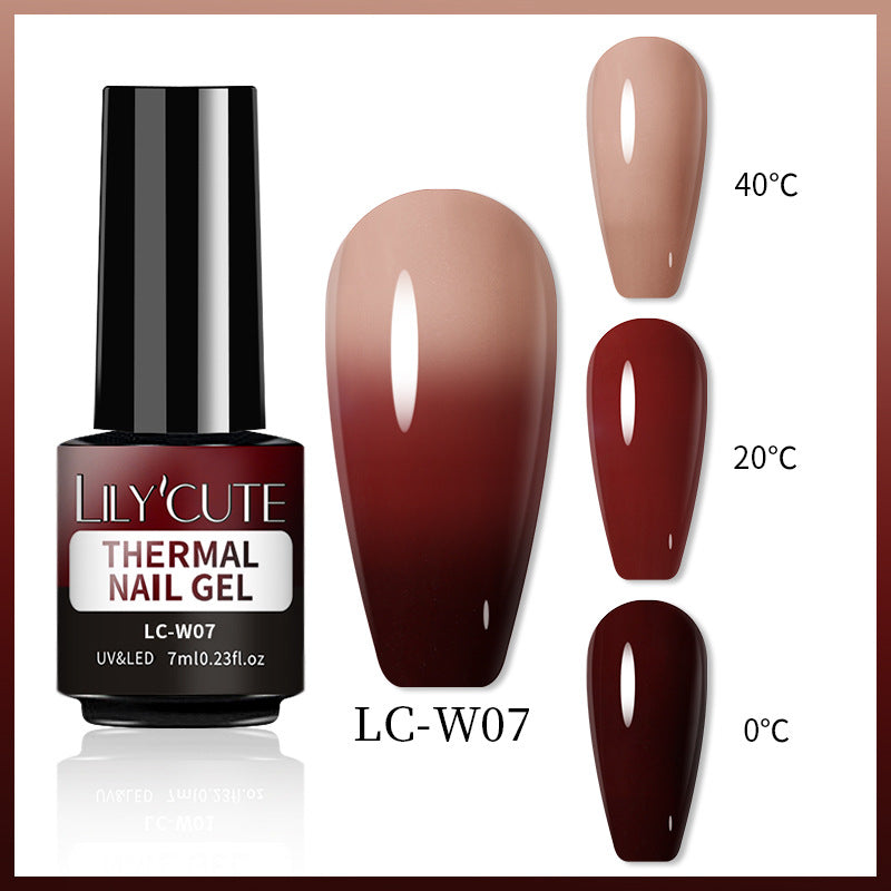 Temperature Change Glitter UV Polish Three-section Color Change LadyShow.Store