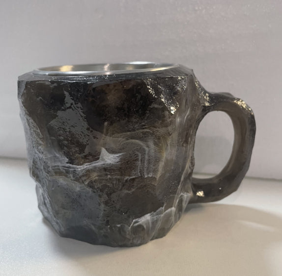 400ml Resin Mineral Crystal Coffee Mugs With Handles Elegant Fake Mineral Crystal Cup For Workplace Home Decor Christmas Gift Kitchen Gadgets PearlNestDecor.com