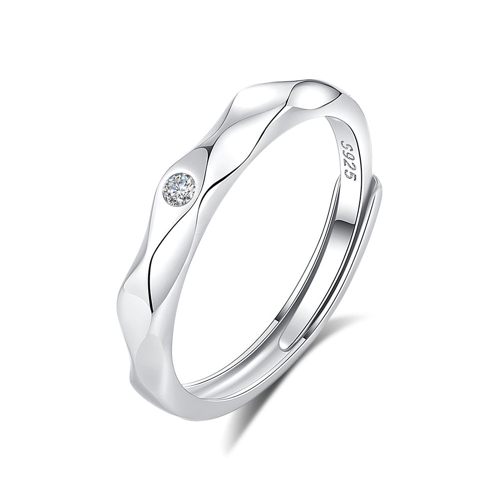 S925 Silver Adjustable Ring For Couples LadyShow.Store