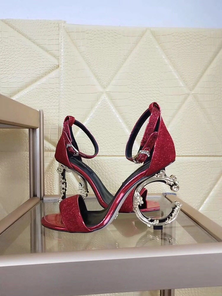 2020 New Metal Letter High Heel Sandals for Women Best YouTube Store