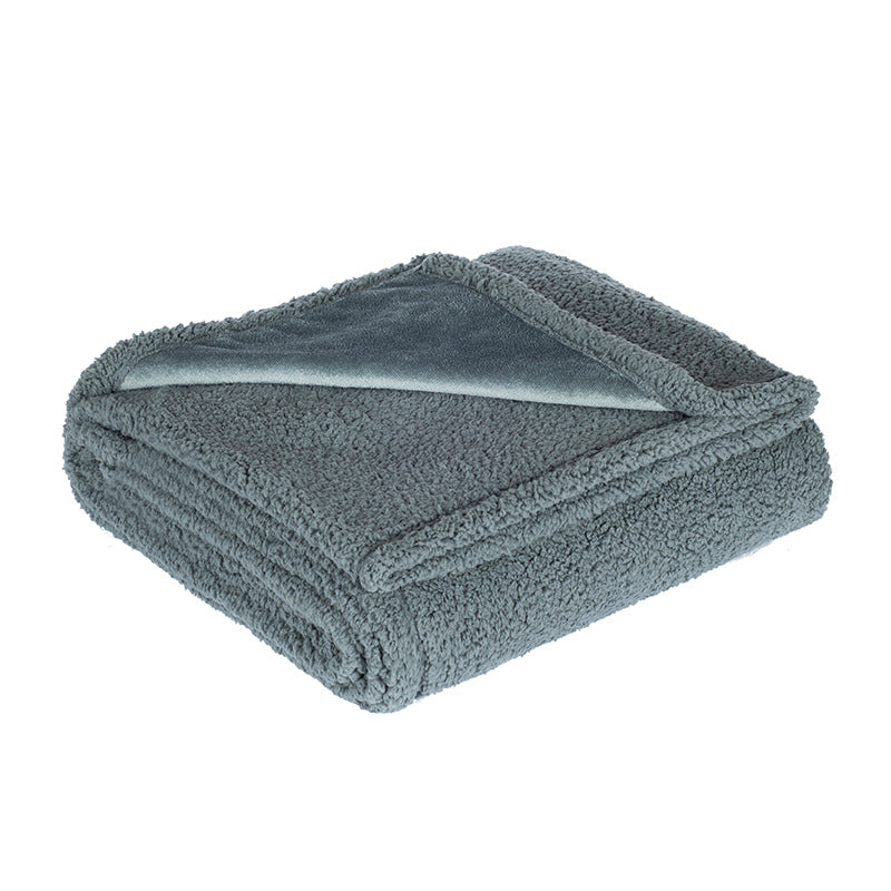 Flannel Cotton Wool Sherpa Thick Pet Blanket Dog Kennel Pets Fashion