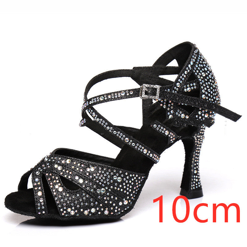 Silver High-Heeled Latin Dance Shoes LadyShow.Store