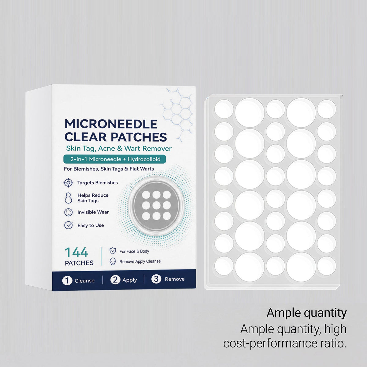 Acne Microneedle Patch - 144 Pieces Per Box Tri Light Beauty
