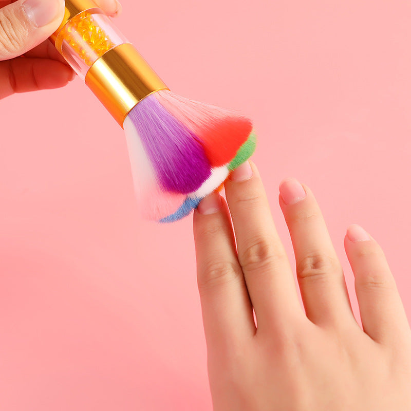 Golden Multifunctional Soft Makeup Brush for Nails LadyShow.Store