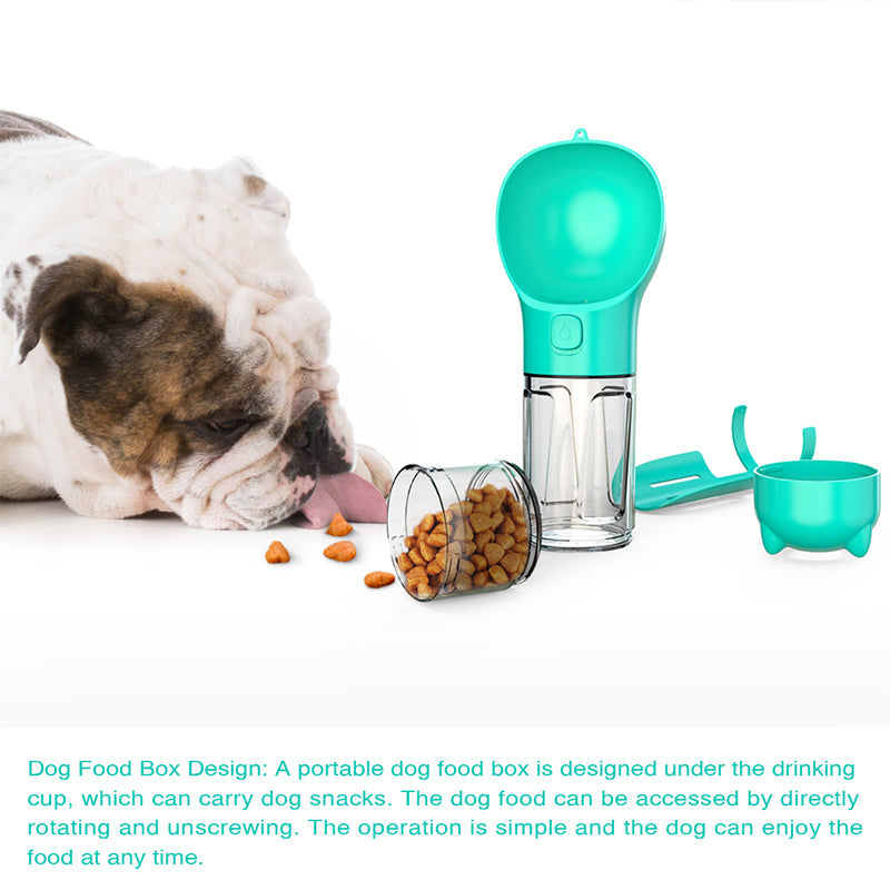 Pet Water Bottle Feeder Bowl Garbage Bag Storage Portable Pet Outdoor Travel 3 In 1 Dog Water Bottle Pets Fashion