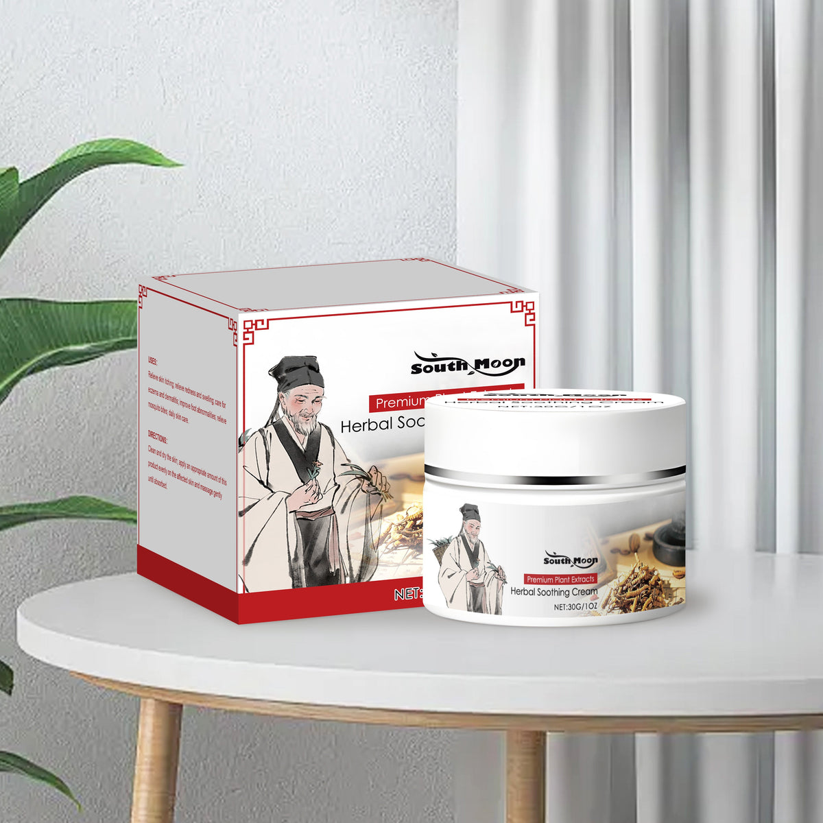 Gentle Ingredient Care Nourishes The Body's Skin, Daily Application Of Care Cream, Herbal Soothing Cream 30g, 1 Box Tri Light Beauty