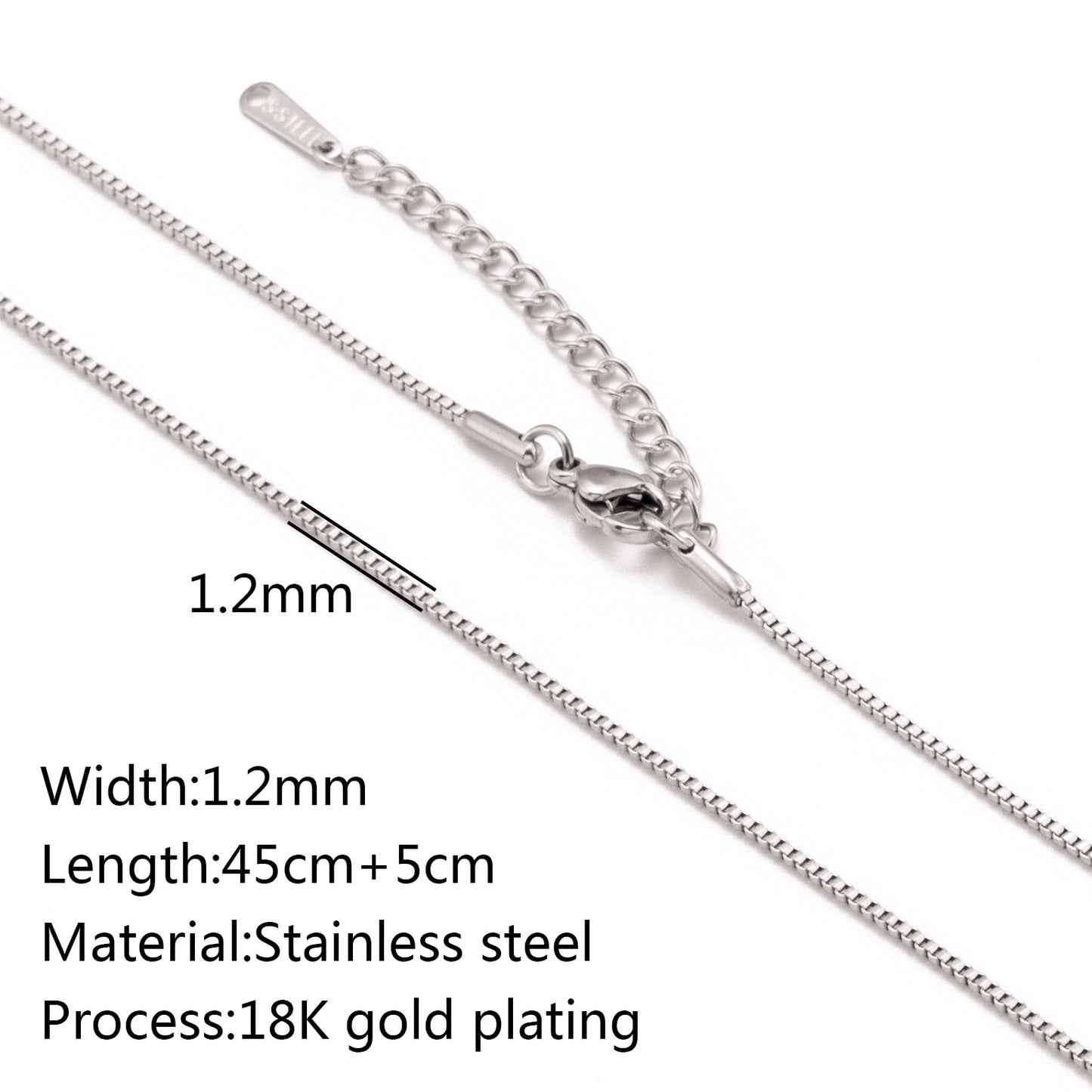 Stainless Steel Vacuum Vapor Plating 18K Gold Color Protection Lip Chain Accessories CJD