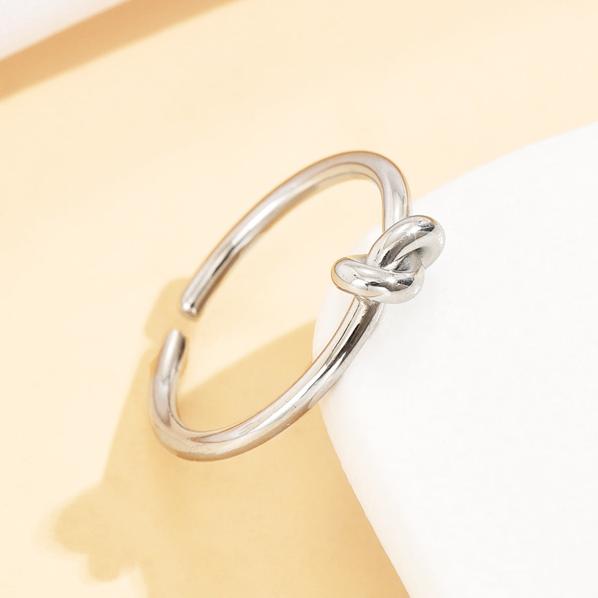 Stainless Steel Ring With A Braided Cord And Adjustable Opening LuxuryLifeWay Online Store