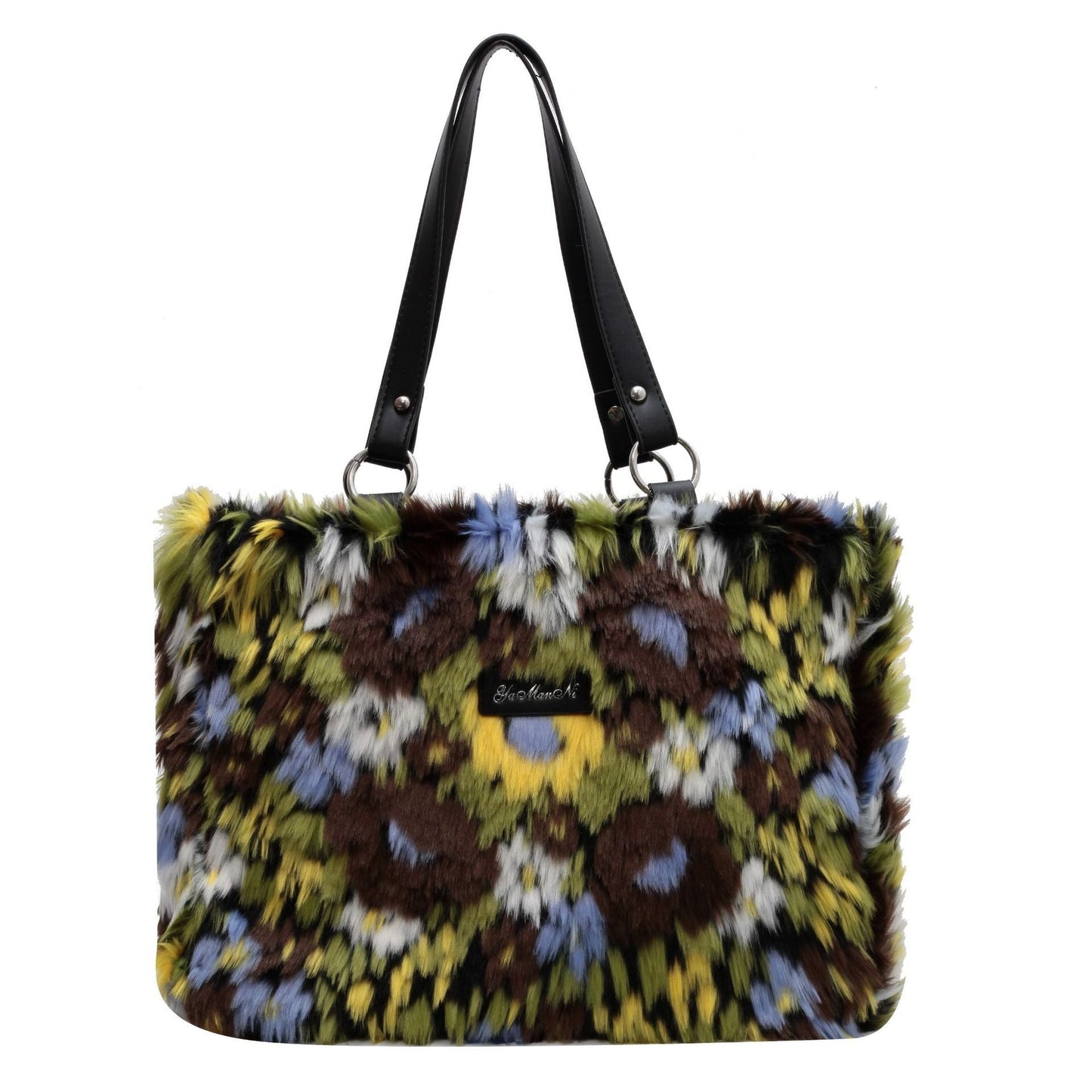 Winter Plush Flower Shoulder Bag NorixaFashion.com