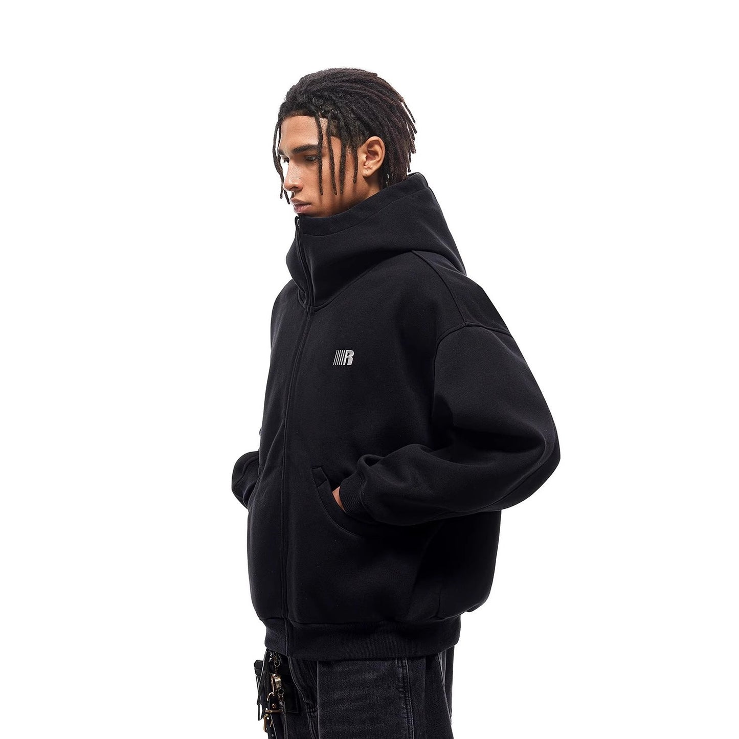 Heavyweight High-neck Air-layer Hooded Sweatshirt Best YouTube Store
