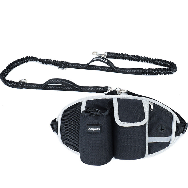 Dog Training Leash Waist Bag Hands-Free Outdoor Pet Running Walking Leash Portable Dog Food Water Cup Storage Bags Pets Fashion