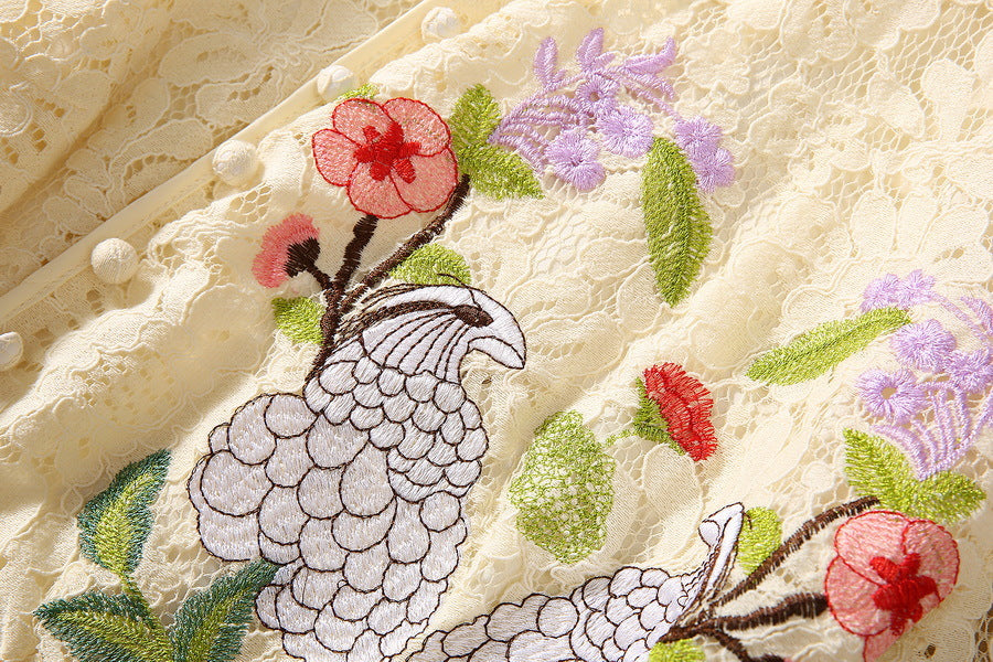 Fashion Embroidery Lace Dress Women NorixaFashion.com