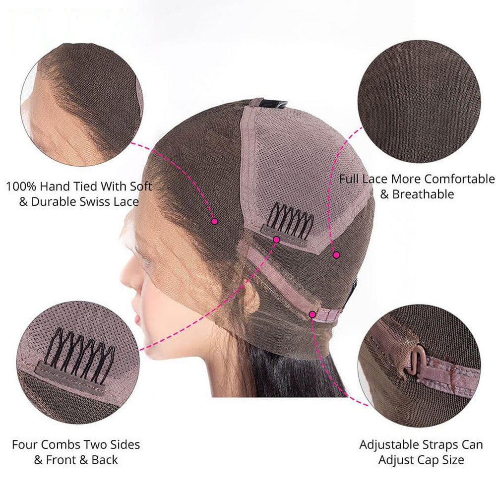 Full Lace Head Cover With Real Hair LuxuryLifeWay Online Store