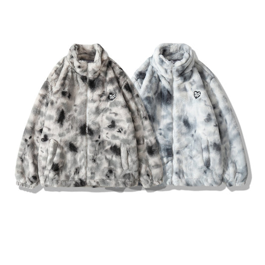 Plush Jacket Men's Retro Trend Loose Casual Cotton Coat CJD