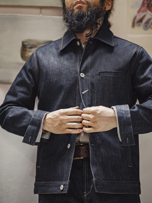 Vintage American Denim Jacket for Men in Original Color Pi-Mart