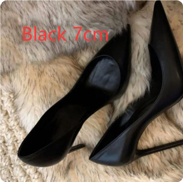 Elegant Black Stiletto Work Pumps NorixaFashion.com