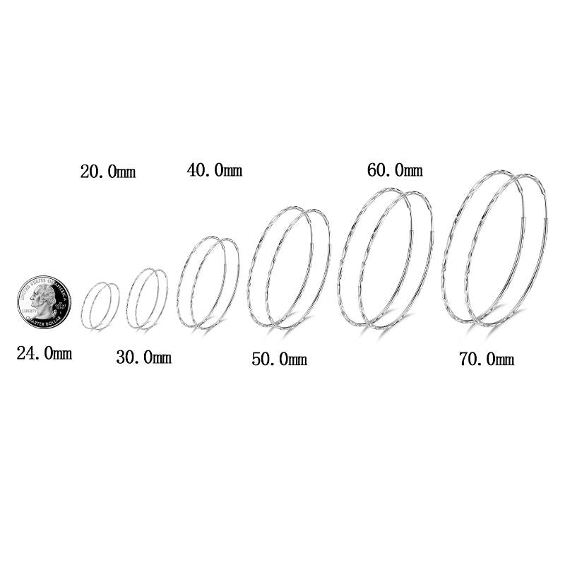 925 Sterling Silver Circle Endless Hoop Earrings as Gifts for Women LadyShow.Store