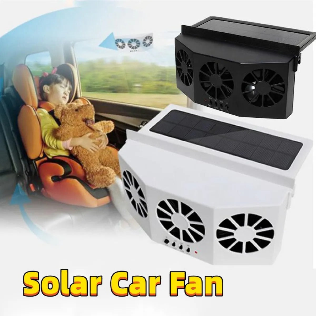 Solar Car Window Cooling Fan Best YouTube Store