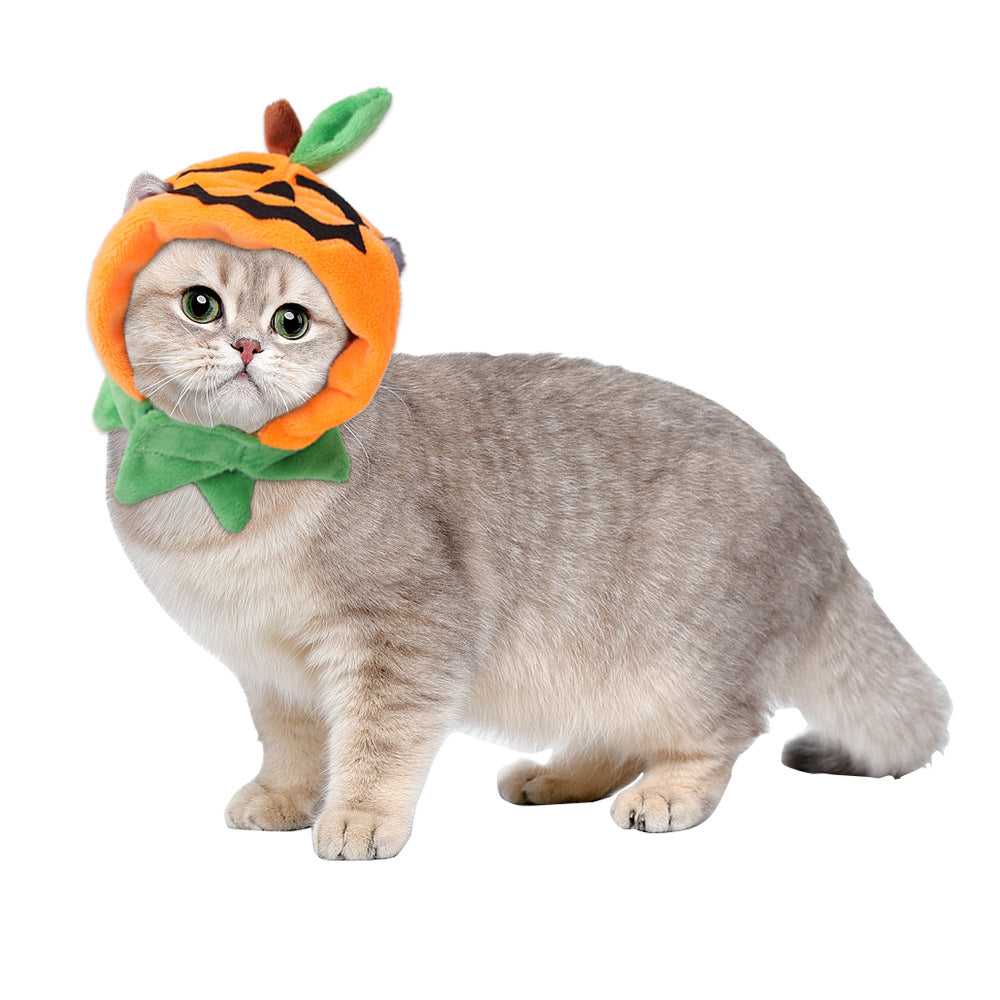 Halloween Pumpkin Double-sided Dog Cloak Cat Halloween Ornaments Pets Fashion