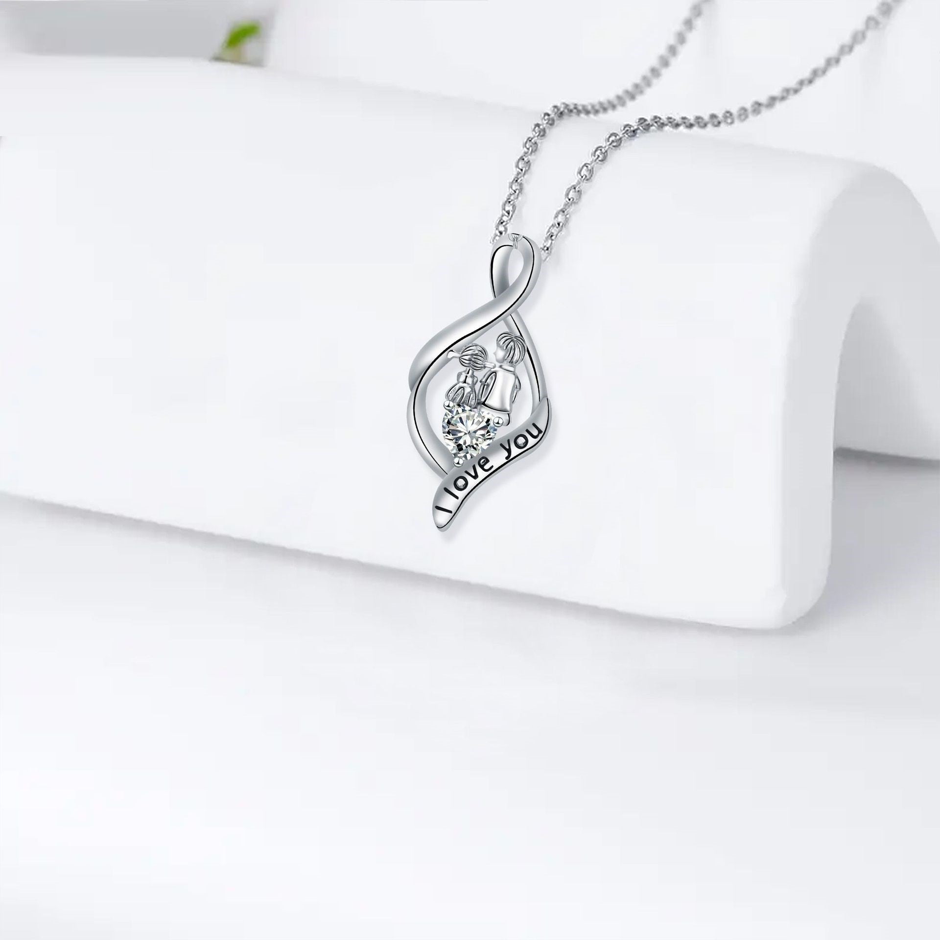 Father And Daughter Pendant Necklace Father's Day Gift LuxuryLifeWay Online Store