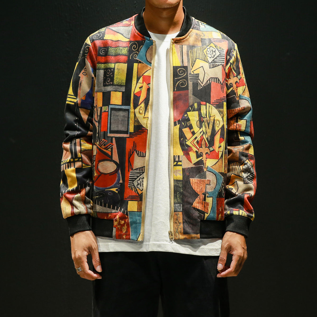 Men's Digital Print Jacket and Baseball Coat Pi-Mart