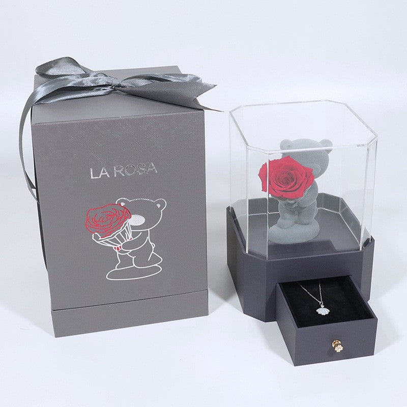 Flocking Bear Gift Box Valentine's Day LadyShow.Store