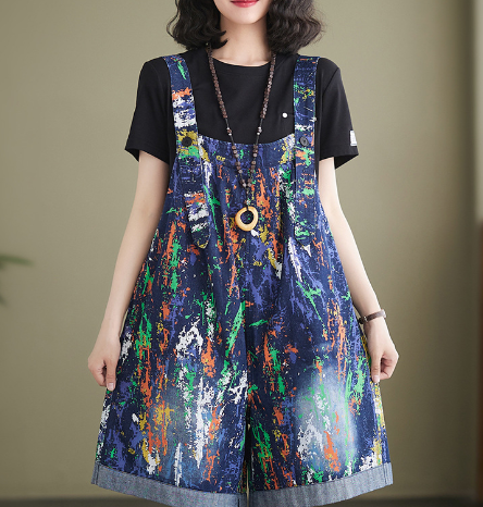 Fashionable Loose Fitting Denim Straps Pi-Mart