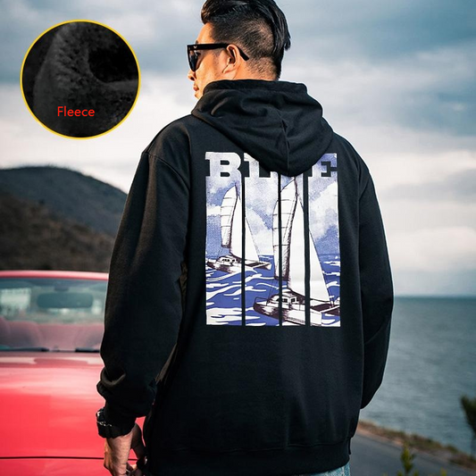 Men's Plus Size Velvet Hooded Jacket for Autumn/Winter Pi-Mart