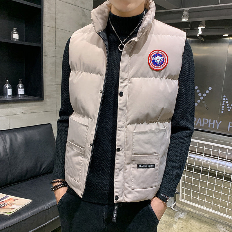 Men's Winter Down Cotton Warm Vest Jacket