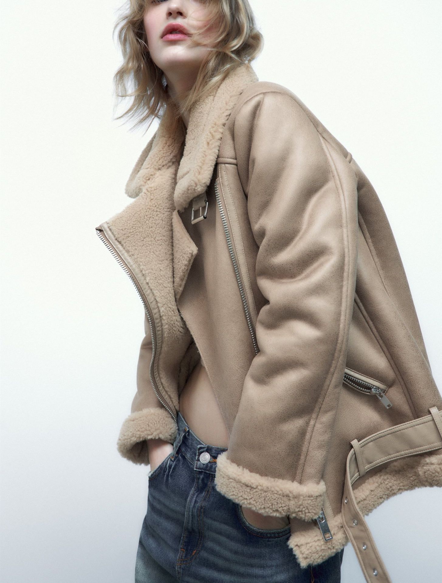 Women's Double-sided Suede Motorcycle Jacket LadyShow.Store