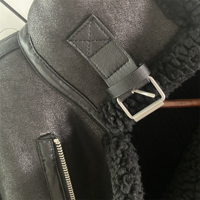 TAOP&ZA Men's Faux Lamb Fur Jacket for Fall/Winter Pi-Mart