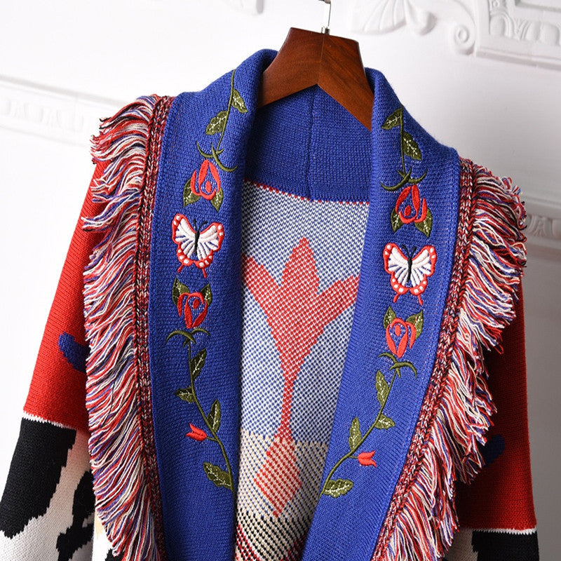 Fringed Sweater Coat Autumn And Winter Sweater Cardigan Best YouTube Store