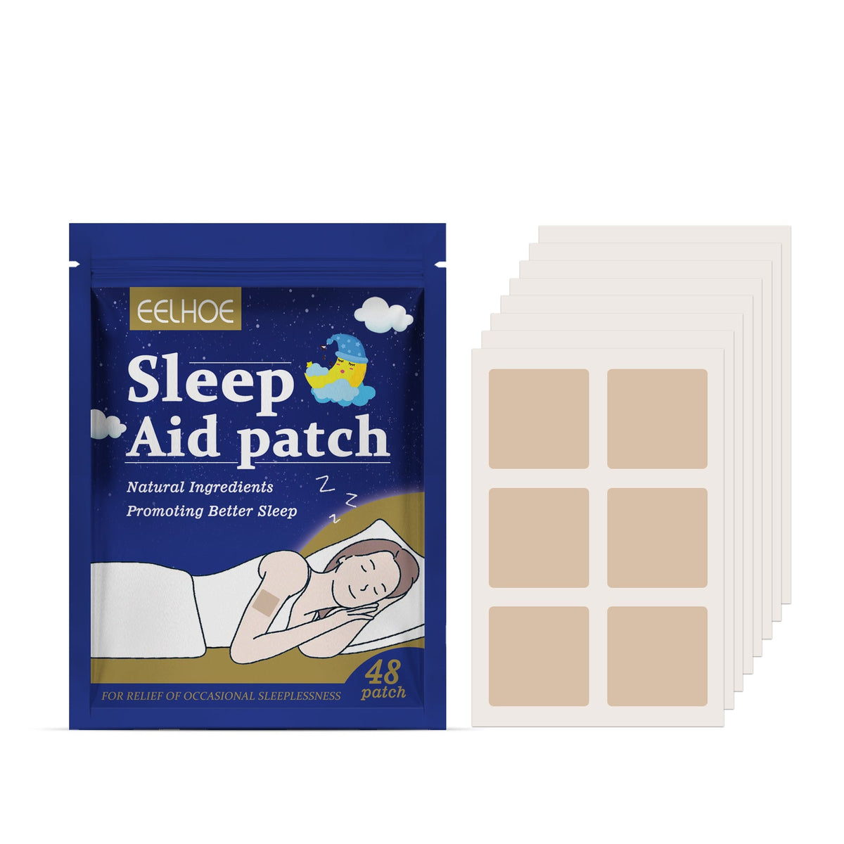 Sleeping Patch 48 Pieces, 6 Patches Per Pack, 8 Pieces Per Bag Tri Light Beauty
