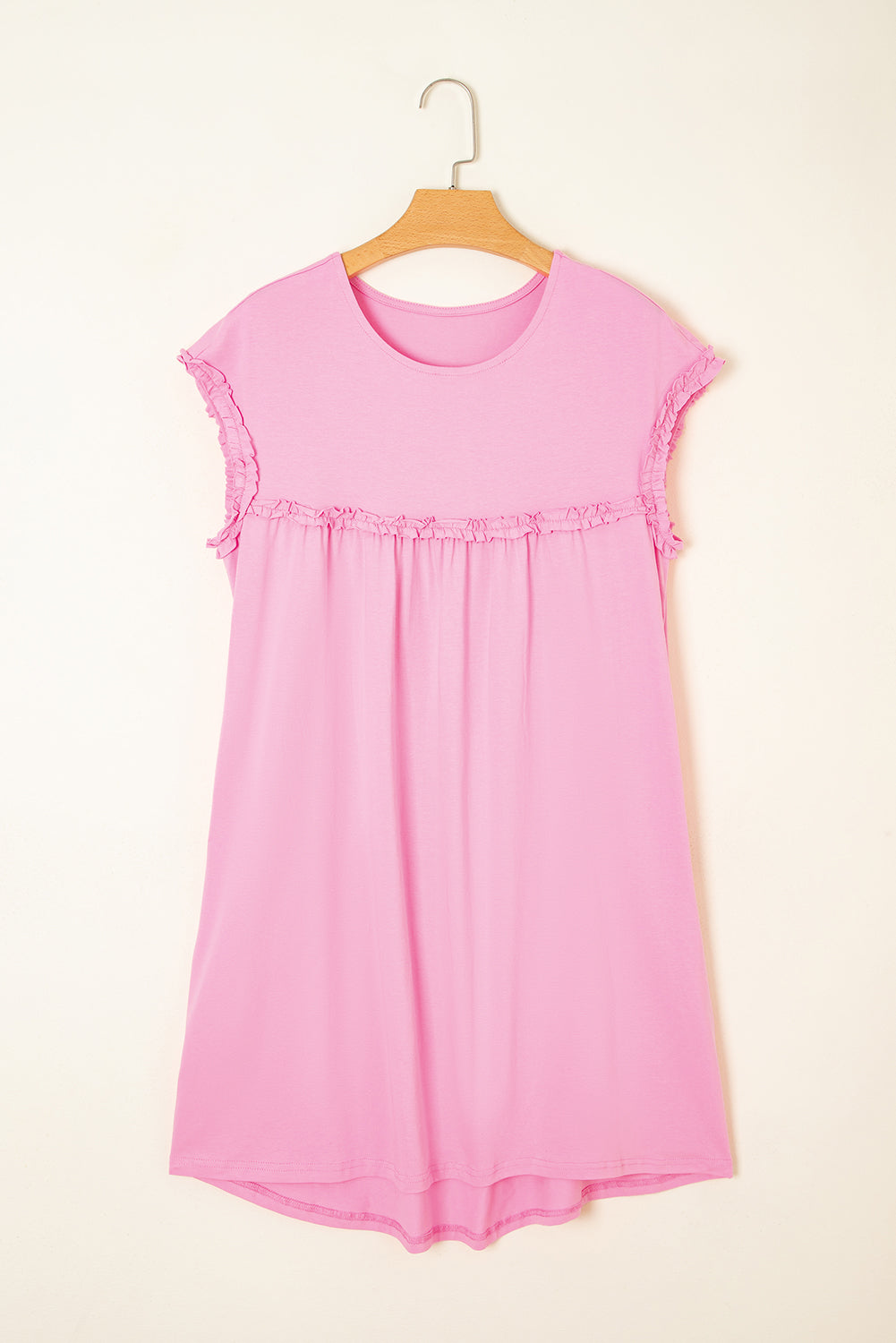 Keily Frilled Trim Loose Fit Mini Dress LuxuryLifeWay Online Store