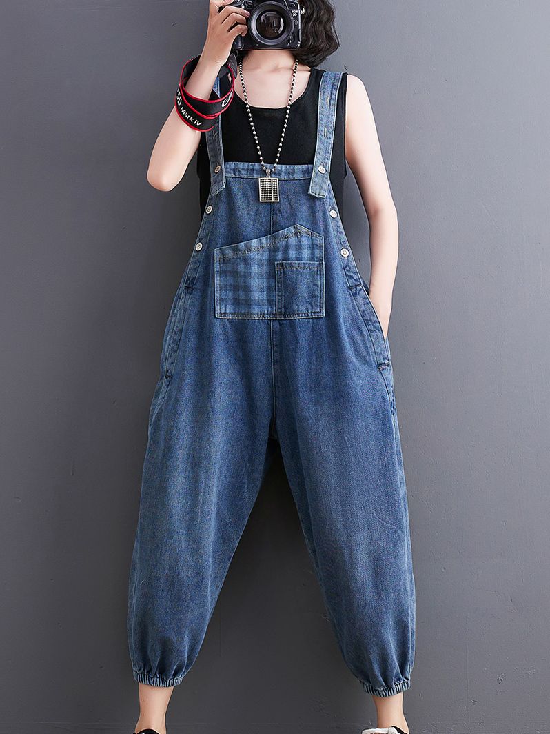 Elegant Women's Summer Loose Wide Leg Denim Pants Pi-Mart