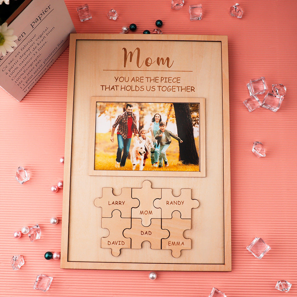 Mother's Day Gift Wooden Puzzle Frame Personalized DIY Commemorative Gift LuxuryLifeWay Online Store