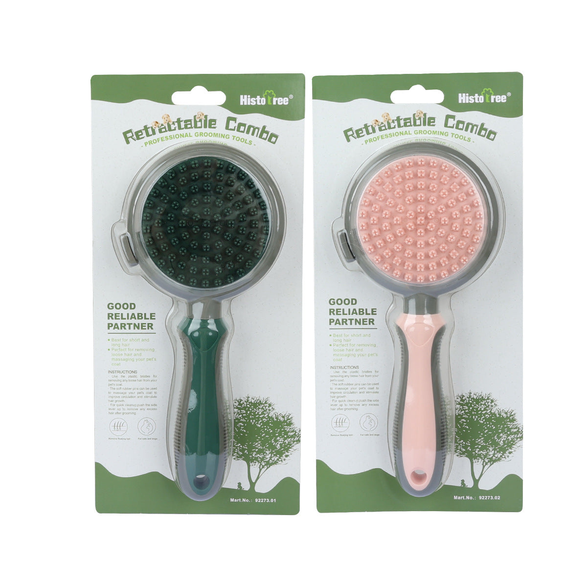 Pet Hair Removal Comb Cat Brush Self Cleaning Slicker Brush Hair Removal Double-sided Massage Pets Fashion