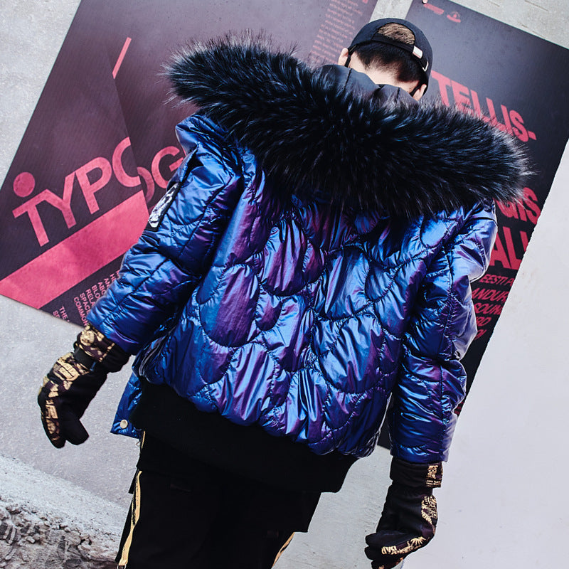 Men's Winter Thickened Casual Cotton Jacket with Hood Pi-Mart