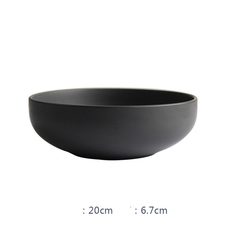 Nordic Ceramic Rice Bowl Steak Plate Deep  Household Tableware Dish Set LadyShow.Store