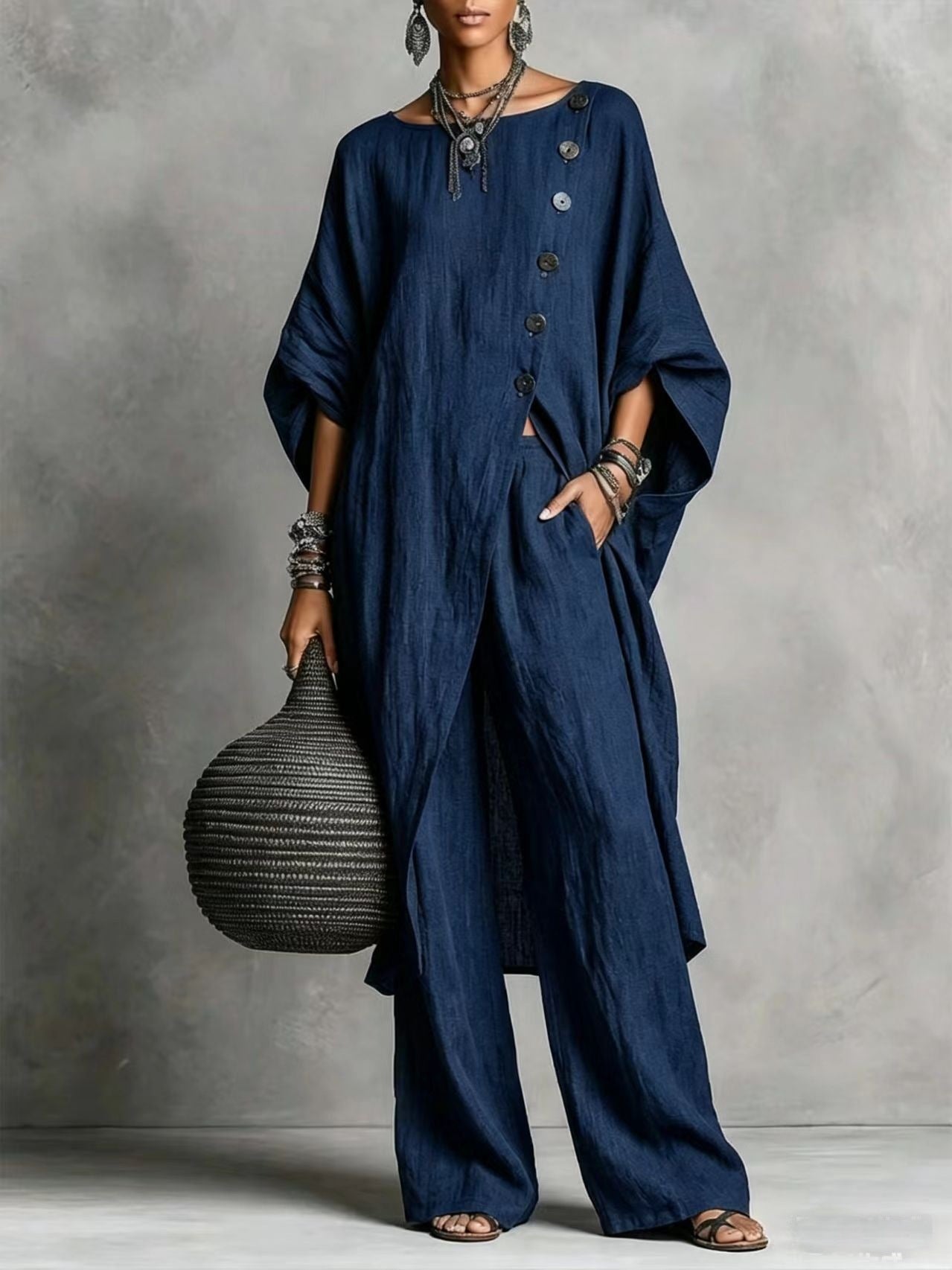 Women's Irregular Casual Shirt Set NorixaFashion.com