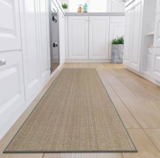 Linen Kitchen Floor Mat Non-slip Twill Kitchen Carpet PearlNestDecor.com