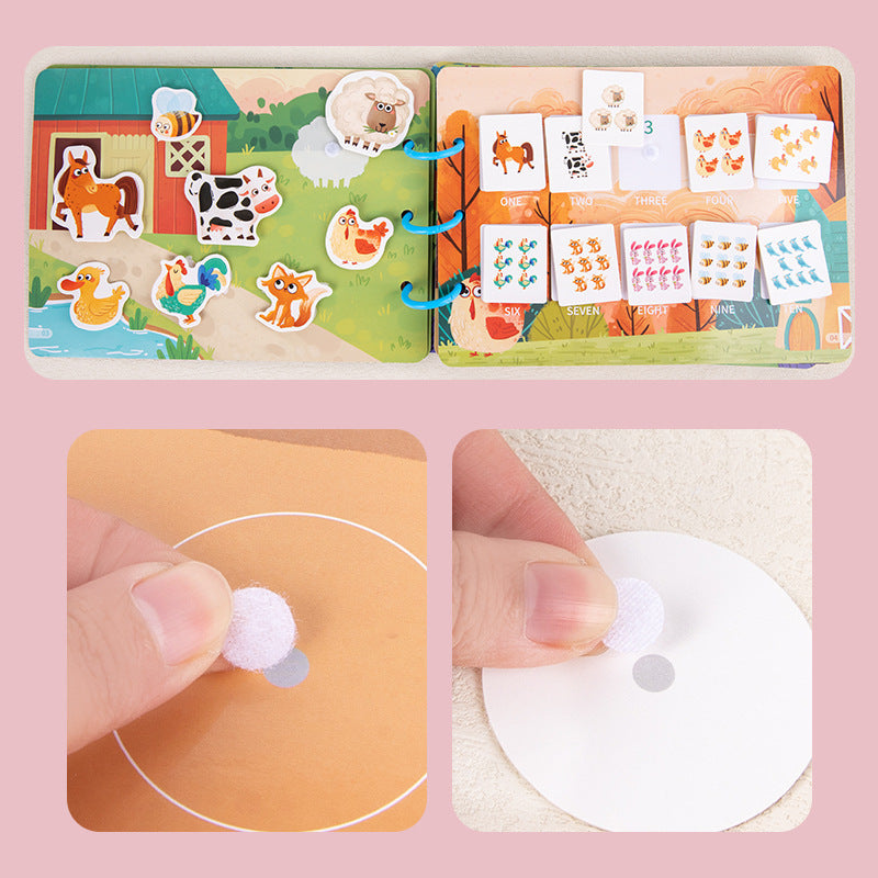 Children's Enlightenment Animal Sticker Book Puzzle Educational Toys Baby Montessori Early Education