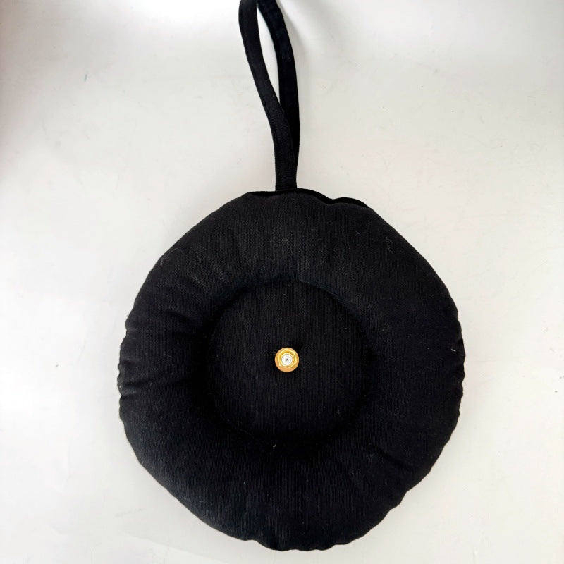 Fabric Clock Handmade Creative Cloth Heat Transfer Sticker Silent Creative Wall Clock PearlNestDecor.com