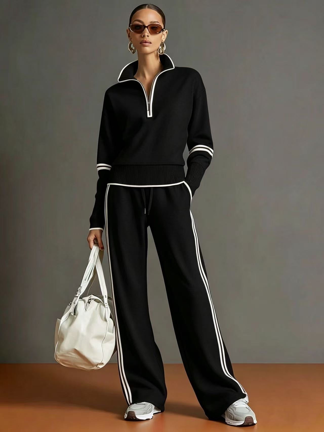 Women's Casual Fashionable Sports Long-Sleeve Suit NorixaFashion.com