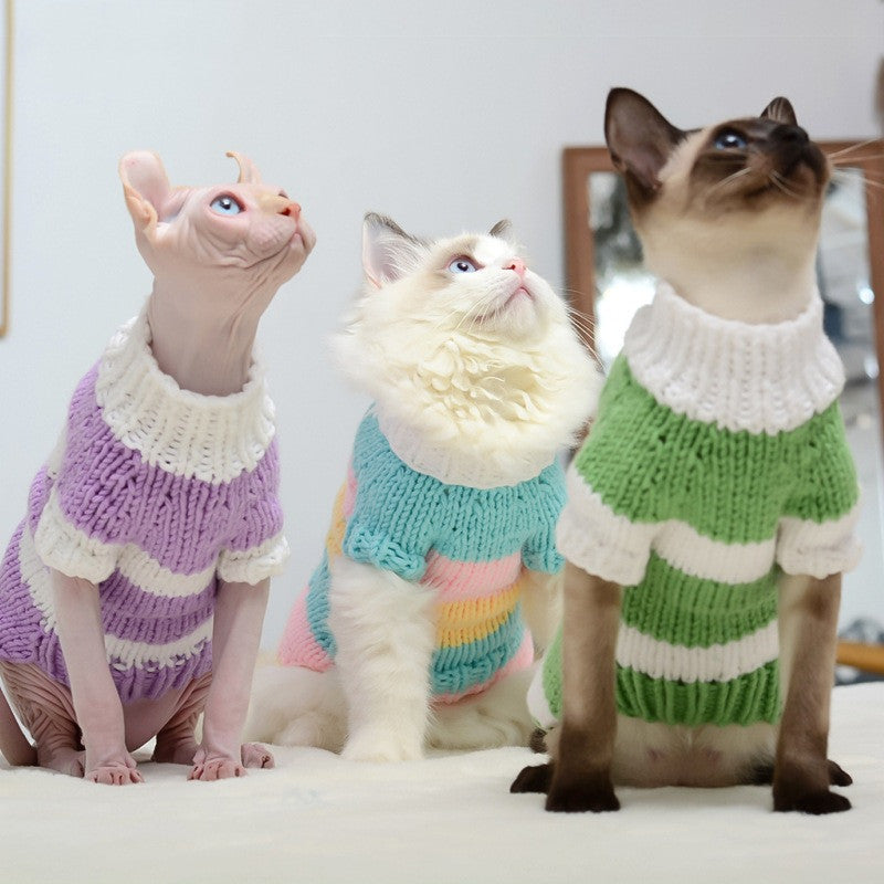 Hairless Cat Warm Sweater Pet Cat Clothes Pets Fashion